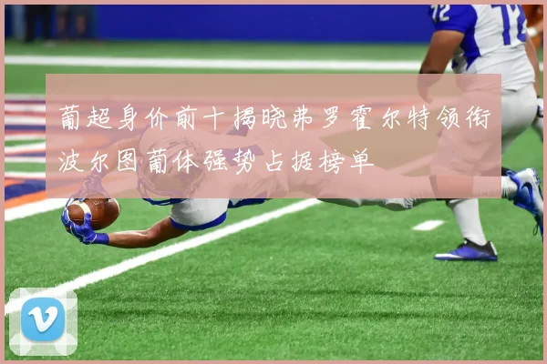 葡超身价前十揭晓弗罗霍尔特领衔波尔图葡体强势占据榜单